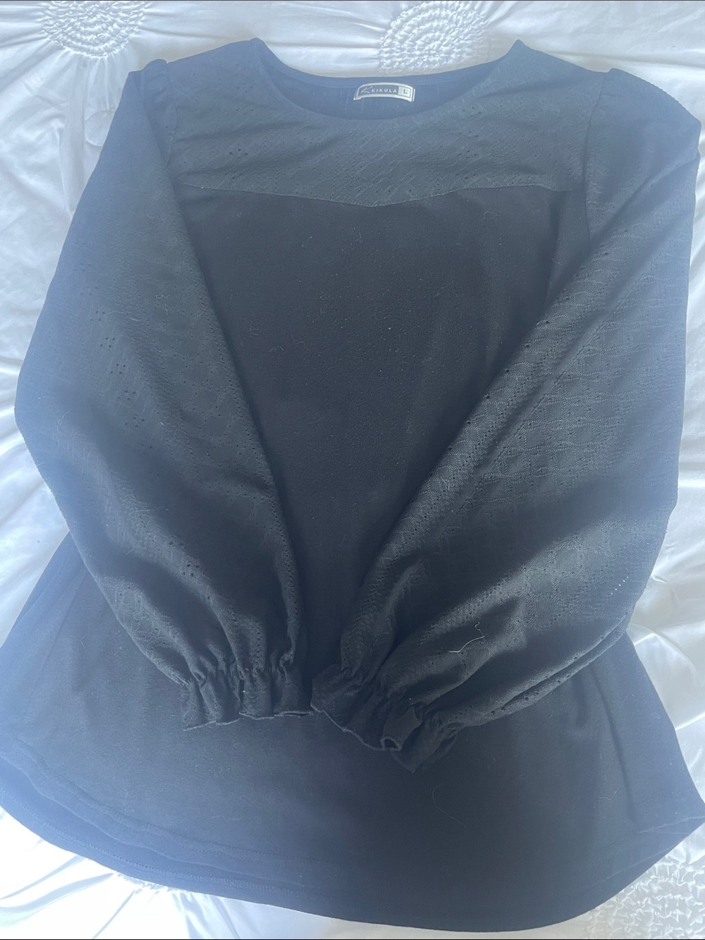 Black long sleeve top